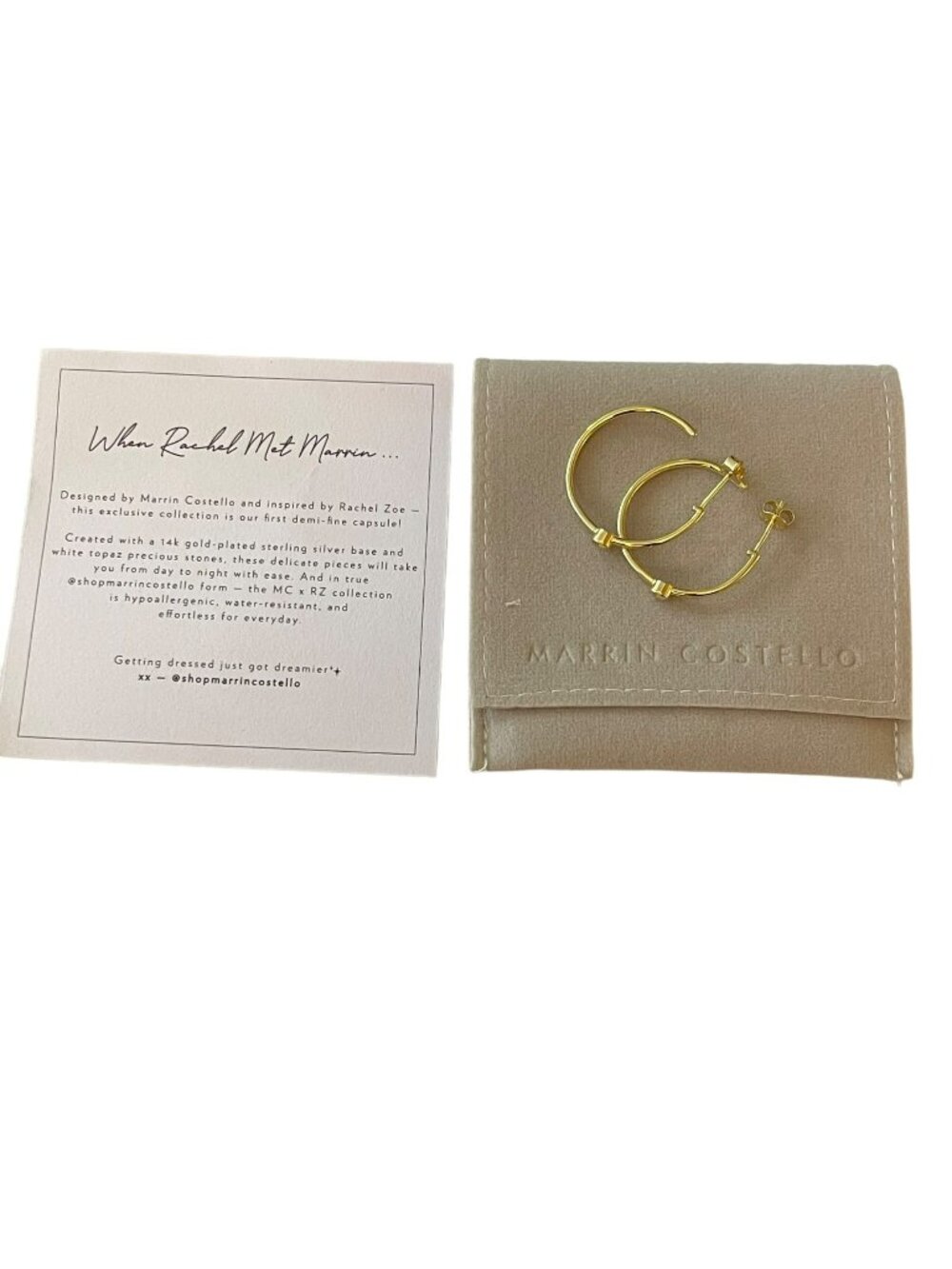 Revolve $150 Curateur x Marrin Costello Mystique Hoop Earrings NWT